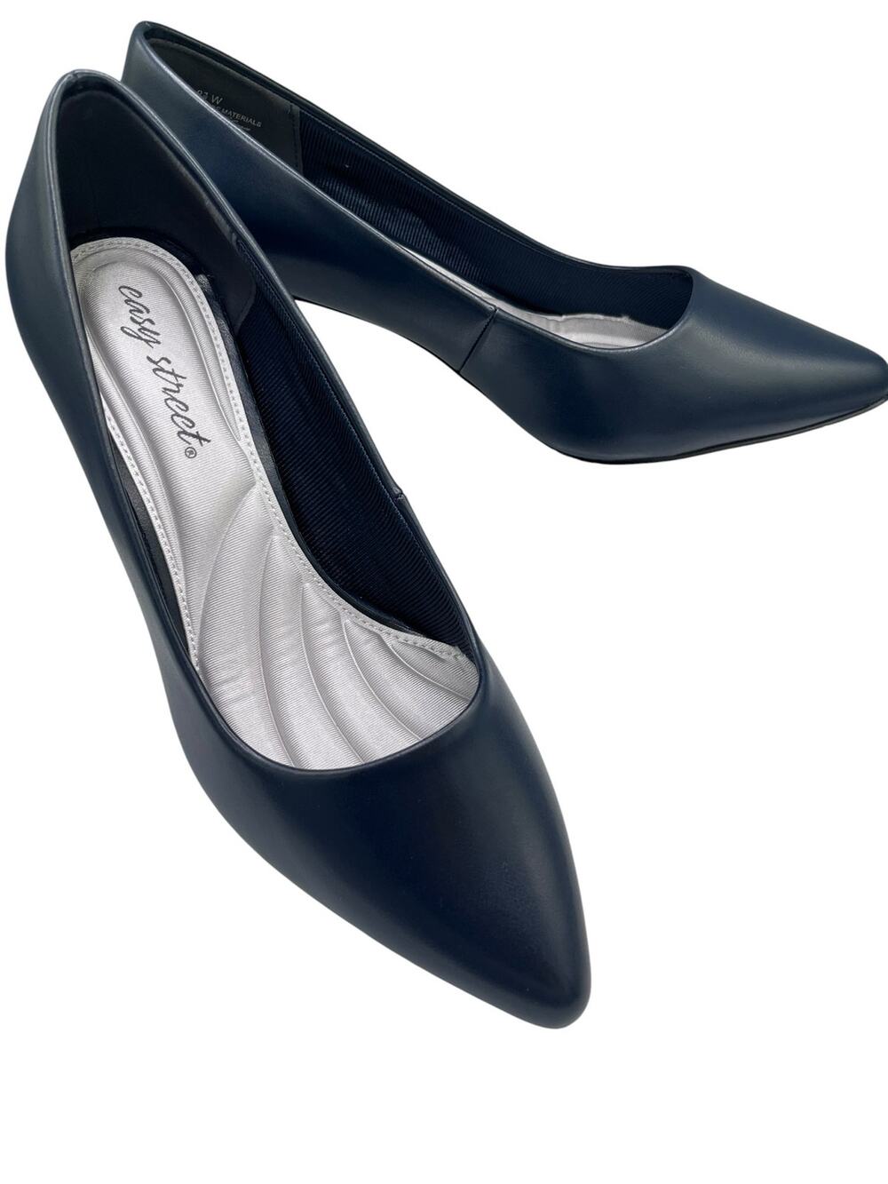 Easy Street Women’s Pumps 8.5W Navy Blue Pointed Toe 2.5” Heel Career Shoes